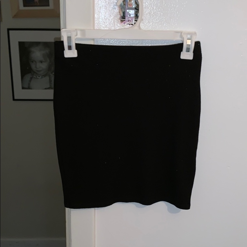 Black pencil skirt.